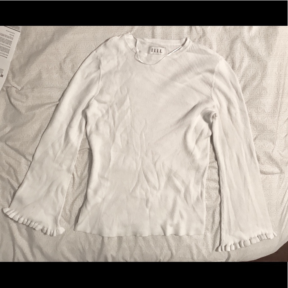 Rib Knit Bell Sleeve Sweater